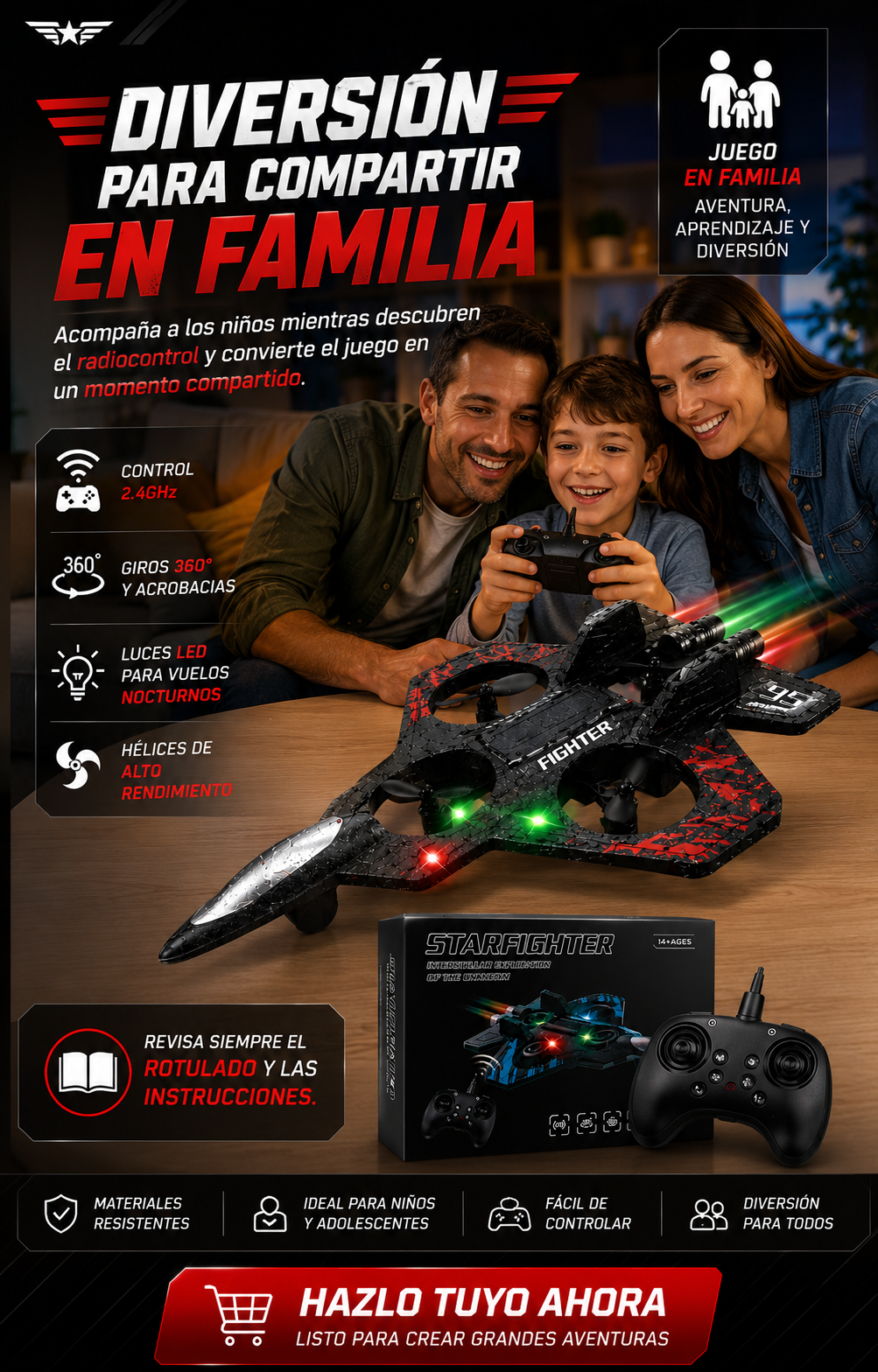 Experiencia de radiocontrol para compartir