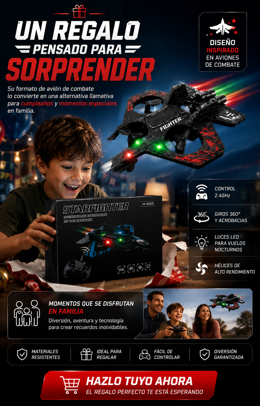 Regalo recreativo inspirado en la aviación